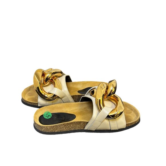 JW Anderson Cream & Gold Chain Slides 5.5 - Picture 6 of 11